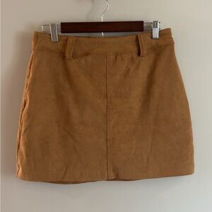 Hollister Tan Suede Mini Skirt